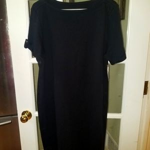 Karen Scott black knit casual dress size 1X NWT